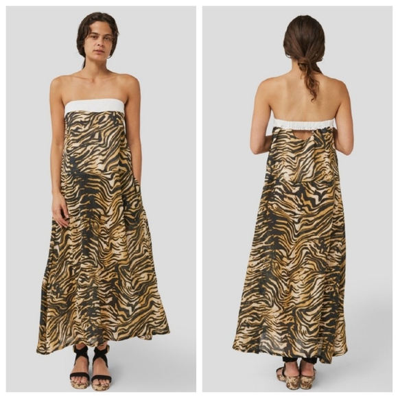 Rachel Comey Dresses & Skirts - Rachel Comey Linen Scola Dress in Brown Bengal